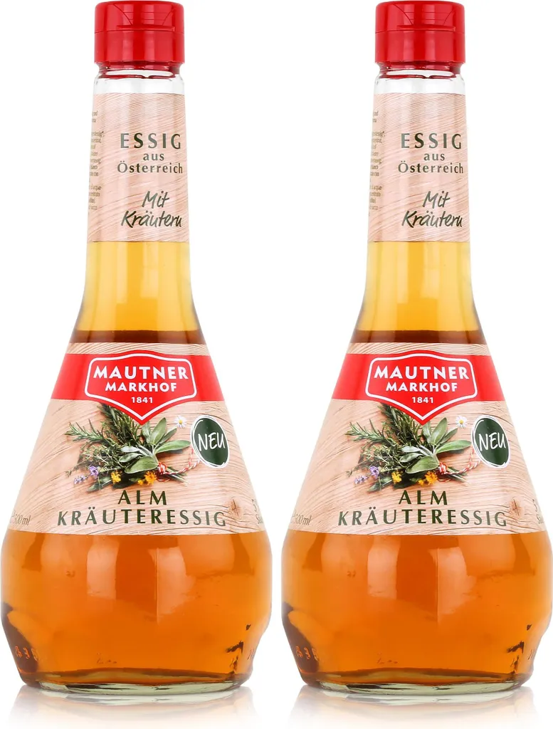 Mautner Markhof Mautner Alm Herb Vinegar 0.5L Vinegar from Austria (2-pack) 1000 ml
