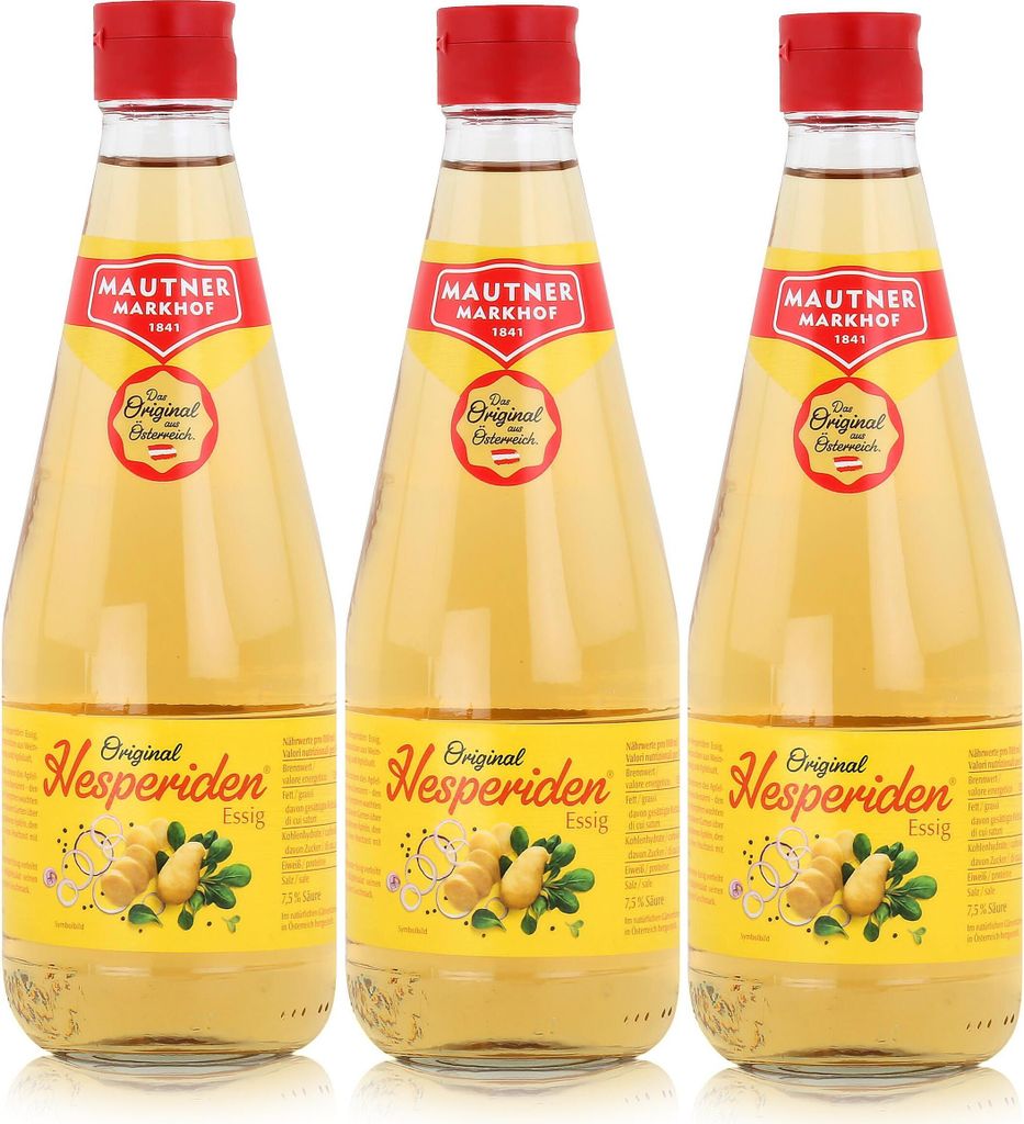Mautner Markhof Mautner Hesperiden Vinegar 0.5L - Spirit Vinegar, Wine Vinegar & Apple Juice (3-pack)