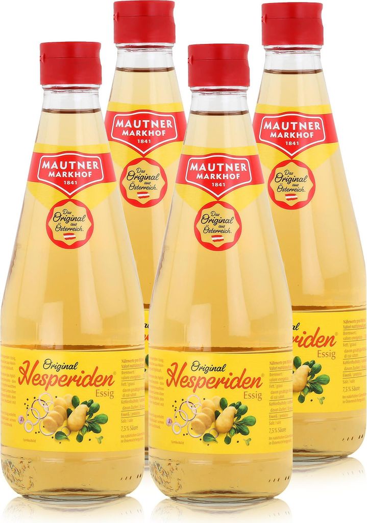 Mautner Markhof Mautner Hesperiden Vinegar 0.5L - Spirit Vinegar, Wine Vinegar & Apple Juice (4-pack)