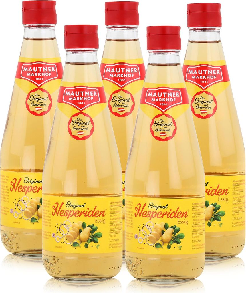 Mautner Markhof Mautner Hesperiden Vinegar 0.5L - Spirit Vinegar, Wine Vinegar & Apple Juice (5-pack)