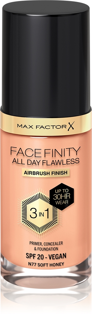 Max Factor Facefinity All Day Flawless Long-Lasting Makeup Foundation SPF 20 Farbton 77 Soft Honey 30 ml