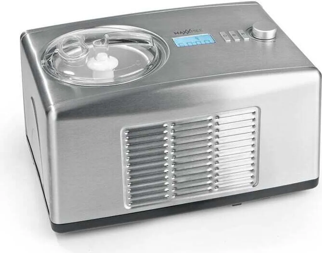 DS Produkte MAXXMEE Ice Cream Maker: Makes up to 1.5 liters of milk-based ice cream, fruit ice cream, and more. No pre-cooling required. Easy to use and clean.