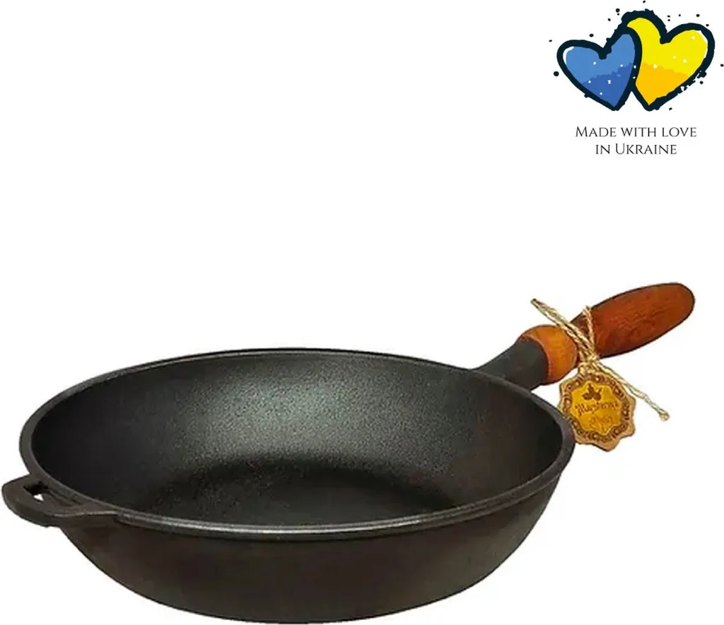 MAYSTERNYA Cast Iron Frying Pan – ø 24 x 6 cm – Pans – Grill Pans – Pan Set – Grill Accessories – Grill Gift – Kitchenware – Black