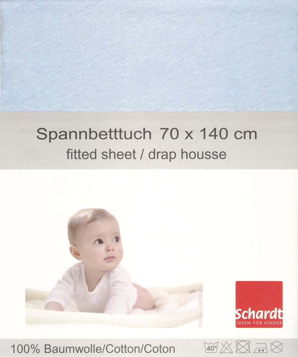 Schardt 13 850 18 Jersey Fitted Sheet Light Blue