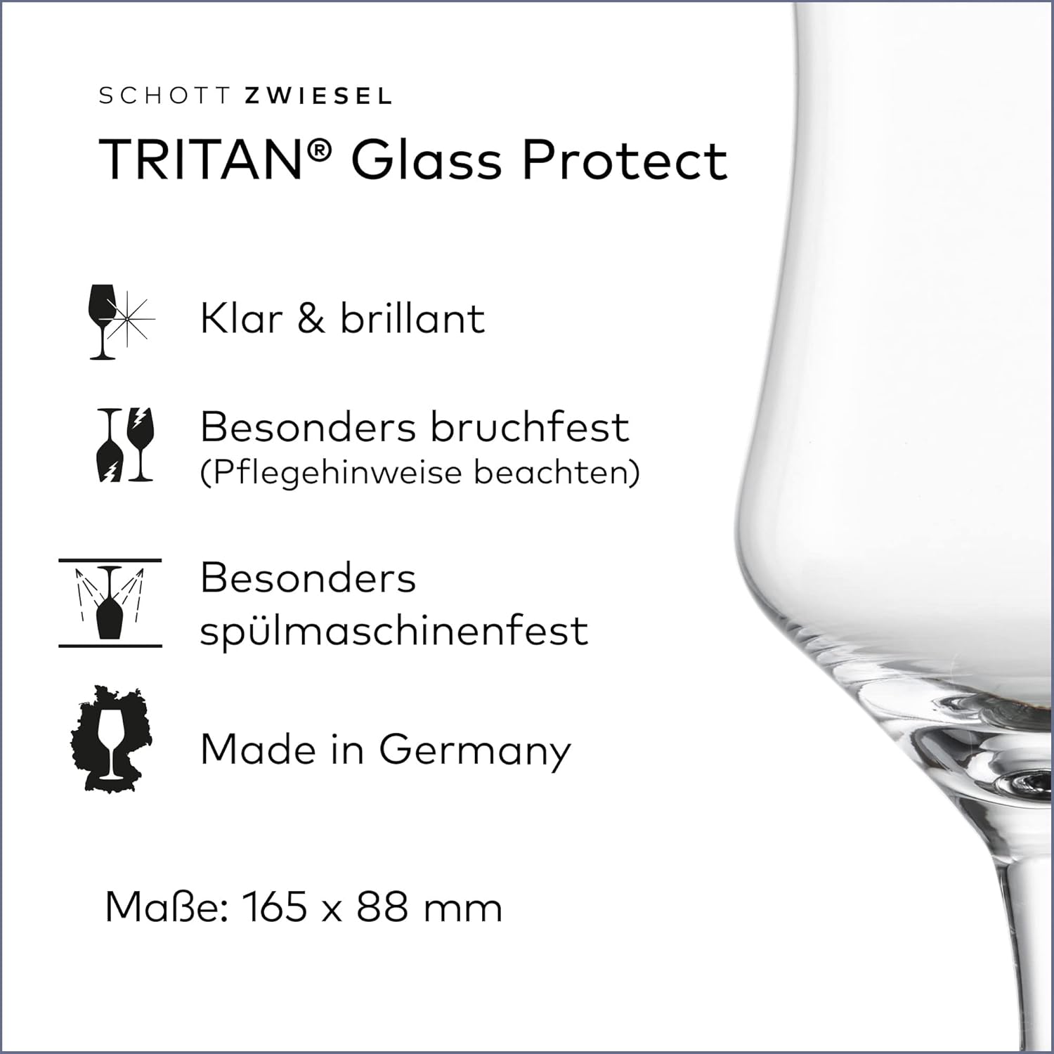 Schott Zwiesel Universal Glass Beer Basic 0.3 (Set of 4), Classic Beer Glass for Craft Beer, Dishwasher Safe Tritan Crystal Glasses, Made in Germany (Item No. 130013), Crystal (Pack of 2)