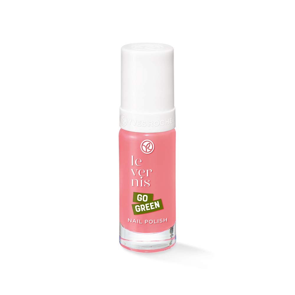 Yves Rocher COULEURS NATURE Nail Polish GO GREEN 18 Rose Nénuphar, Long-Lasting, Nourishing & Vegan, 1 x Bottle 5 ml, ‎18 nénuphar