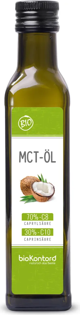 MCT oil 250 ml made from 100% coconut oil | 70% caprylic acid C8 and 30% capric acid C10 | purely mechanically produced - bioKontor