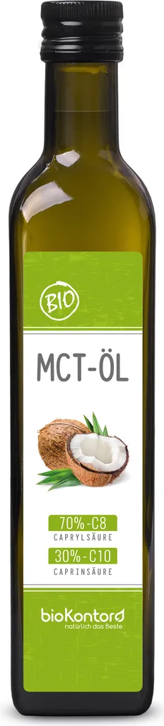 MCT oil 500 ml made from 100% coconut oil | 70% caprylic acid C8 and 30% capric acid C10 | purely mechanically produced - bioKontor