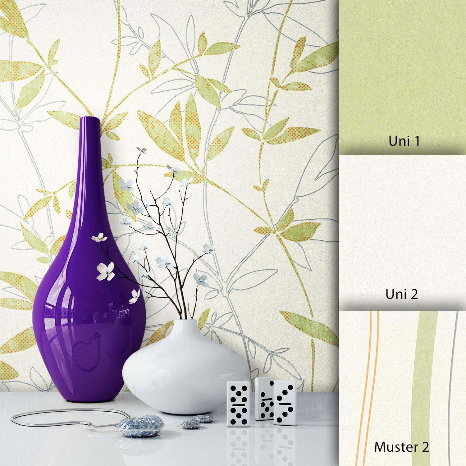 Newroom Design Newroom Flower Wallpaper White Orange Non-Woven Wallpaper Modern Design Loo