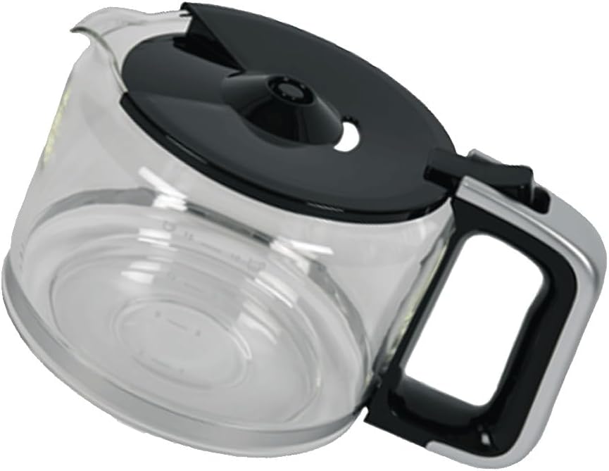Glass Jug Compatible with/Replacement Part for Krups SS-208777 KM6008 Smart\'n Light Coffee Machines