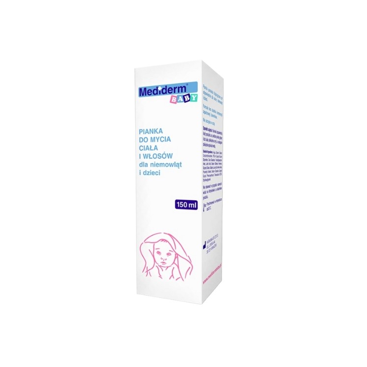 Mediderm Baby Body and Hair Wash Foam for Babies and Children 150 ml