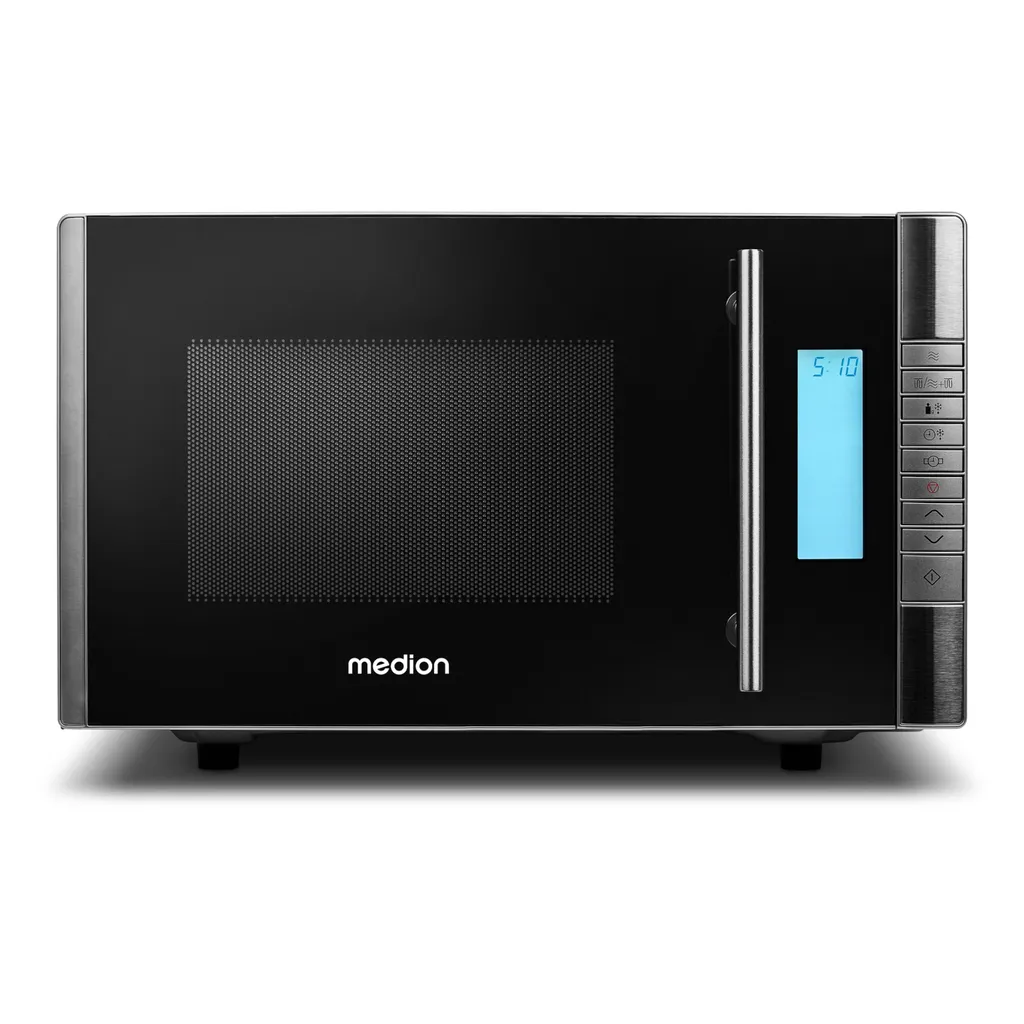 MEDION MD 14482 Microwave with Grill / 20L Cooking Capacity / 8 Automatic Programs / Defrost Function / 800 Watt Microwave and 1000 Watt Grill Power / Timer / Grill Rack