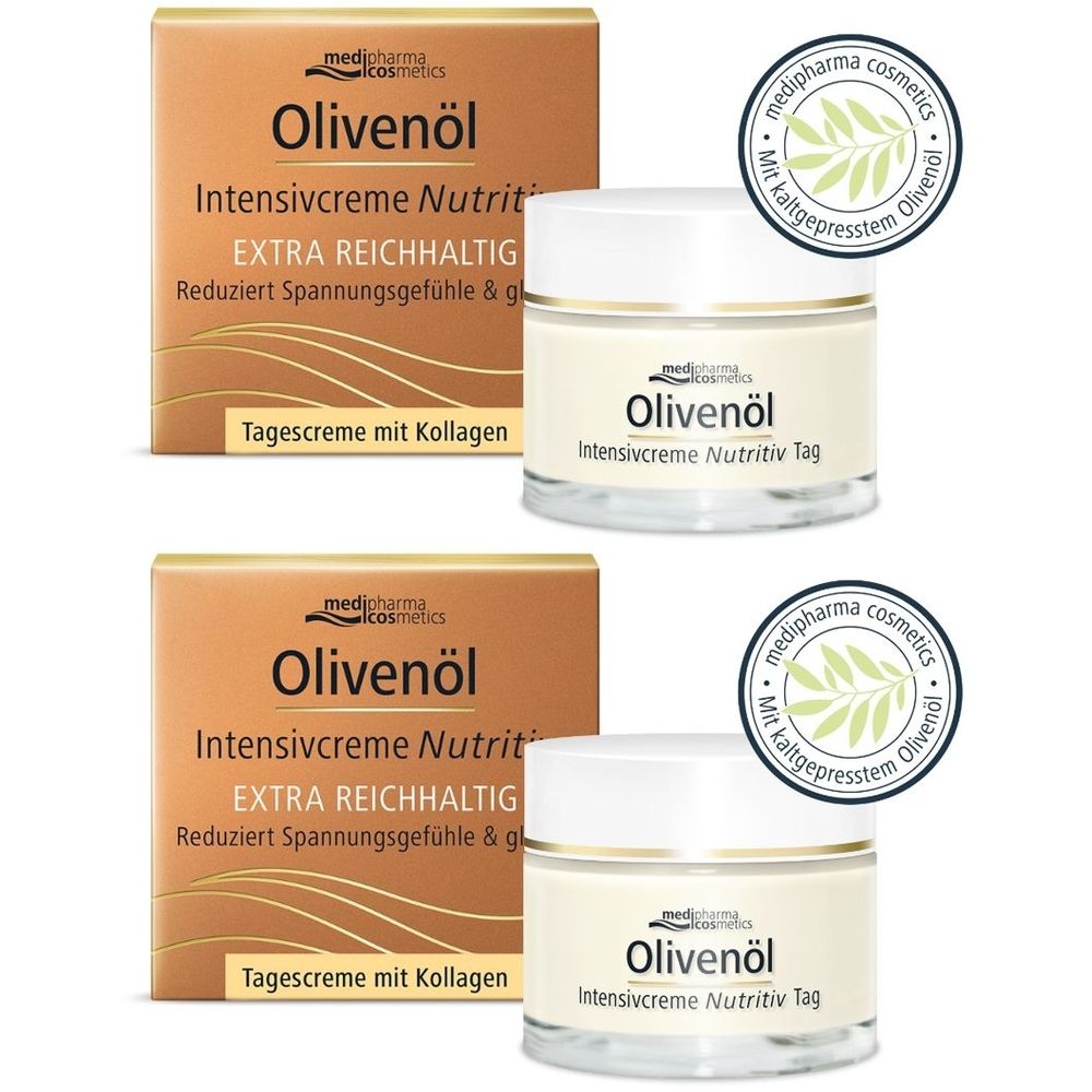 medipharma Cosmetics medipharma Olive Oil Intensive Cream Nutritional Day Cream, 2x50 ml