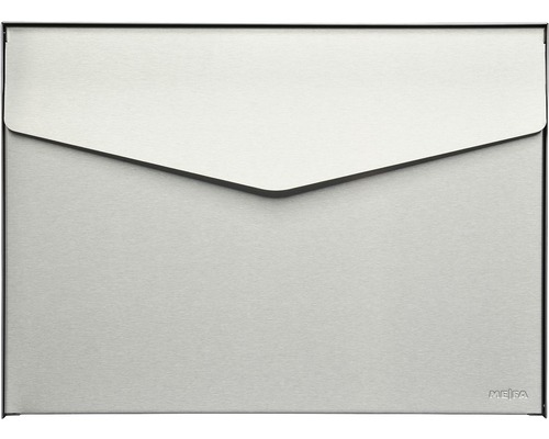 MEFA mailbox, stainless steel/brushed, WxHxD 430x312x110 mm, Letter 112, without nameplate, with flap