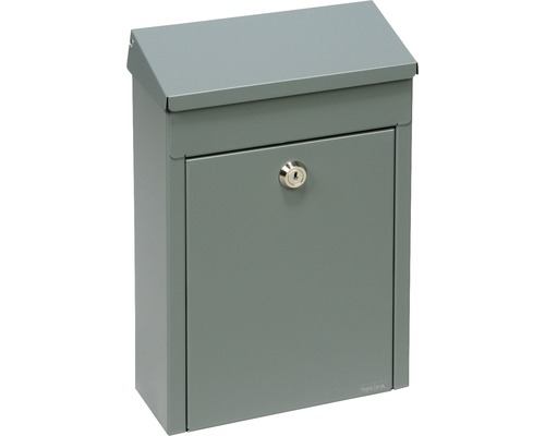 MEFA mailbox, powder-coated steel, WxHxD 220/322/95 Trend 1, grey RAL 7012