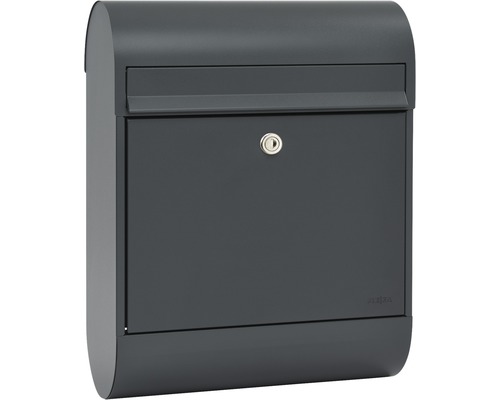 MEFA letterbox, powder-coated steel, WxHxD 360/465/168 Ruby (864) grey