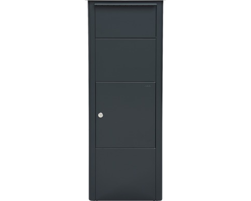 MEFA parcel mailbox steel powder-coated WxHxD 409/1021/326 mm Beech 457 anthracite gray RAL 7016 removal at the front