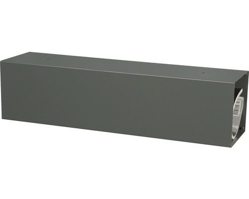 MEFA Newspaper Holder, Powder-Coated Steel, WxHxD 430/110/110 mm, Letter 11, Basalt Grey RAL 7012, Semi-Matte