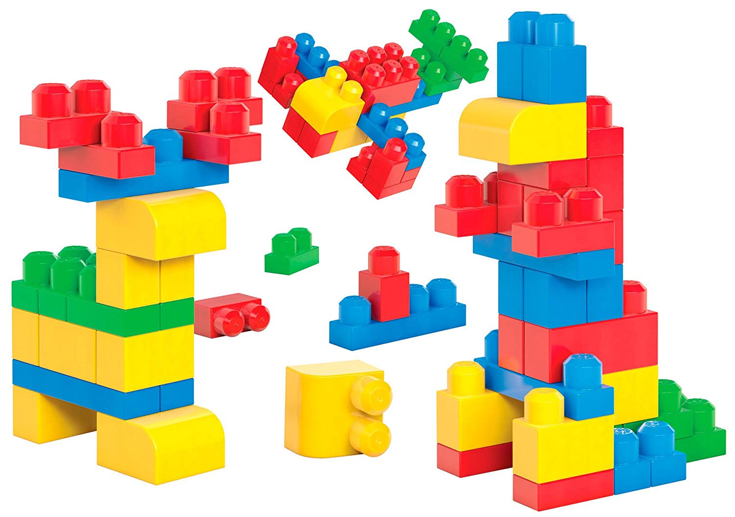 Mega Bloks First Builders 8174 – Megab Trains Blocks 40 Pieces