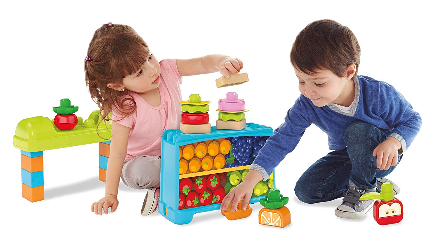 Mega Bloks First Builders Lunch Box Market Building Set