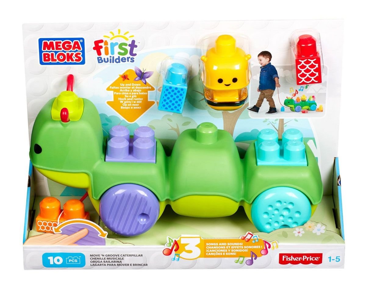 Mega Bloks First Builders Move-N-Groove Caterpillar Toy