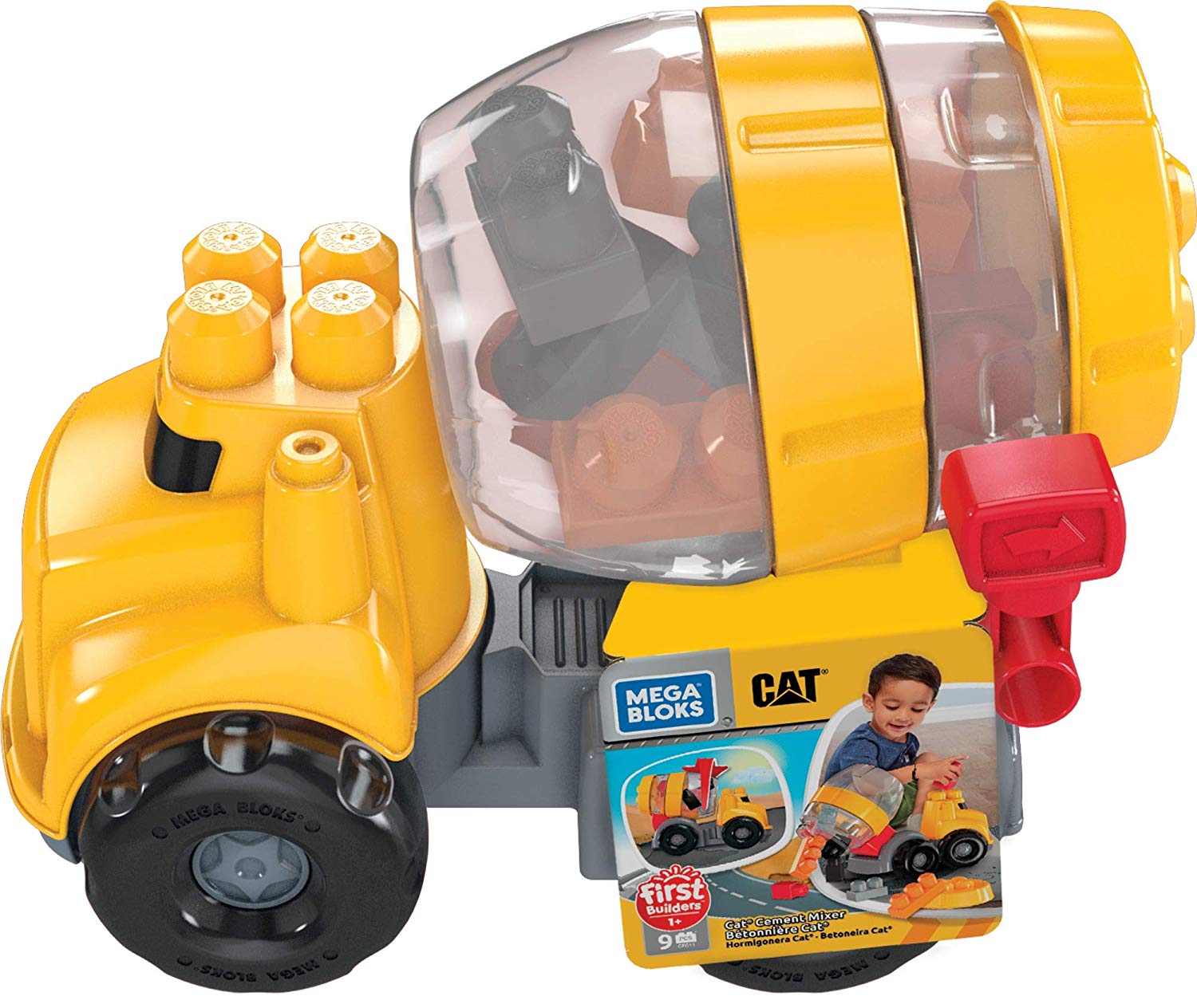 Mega Bloks Gfg11 - Cat Concrete Mixer, 10 Pieces