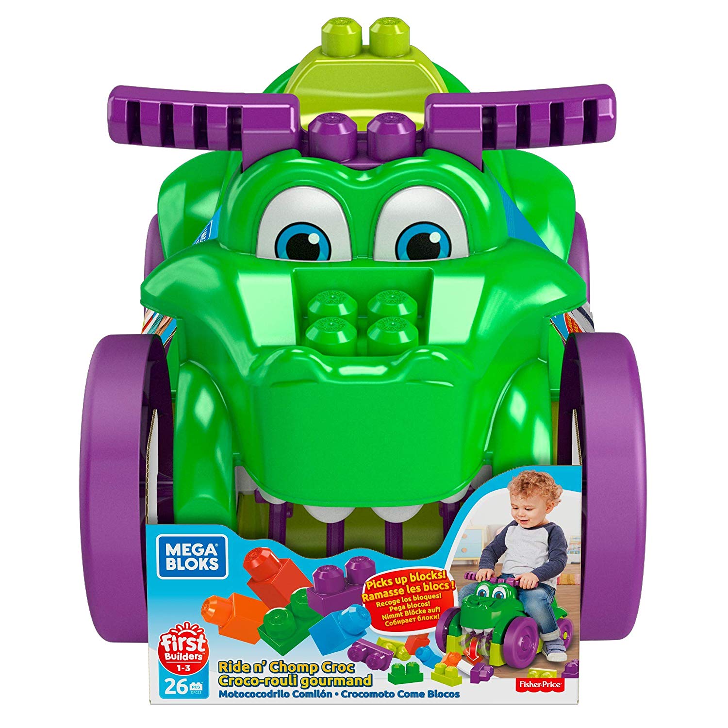 Mega Bloks Gfg22 - Block Game Crocodile, 25 Pieces
