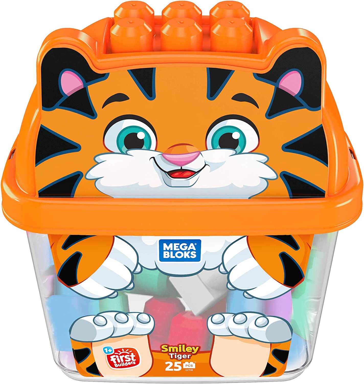 Mega Bloks GFH49 Tiger Building Block Box, 25 Pieces