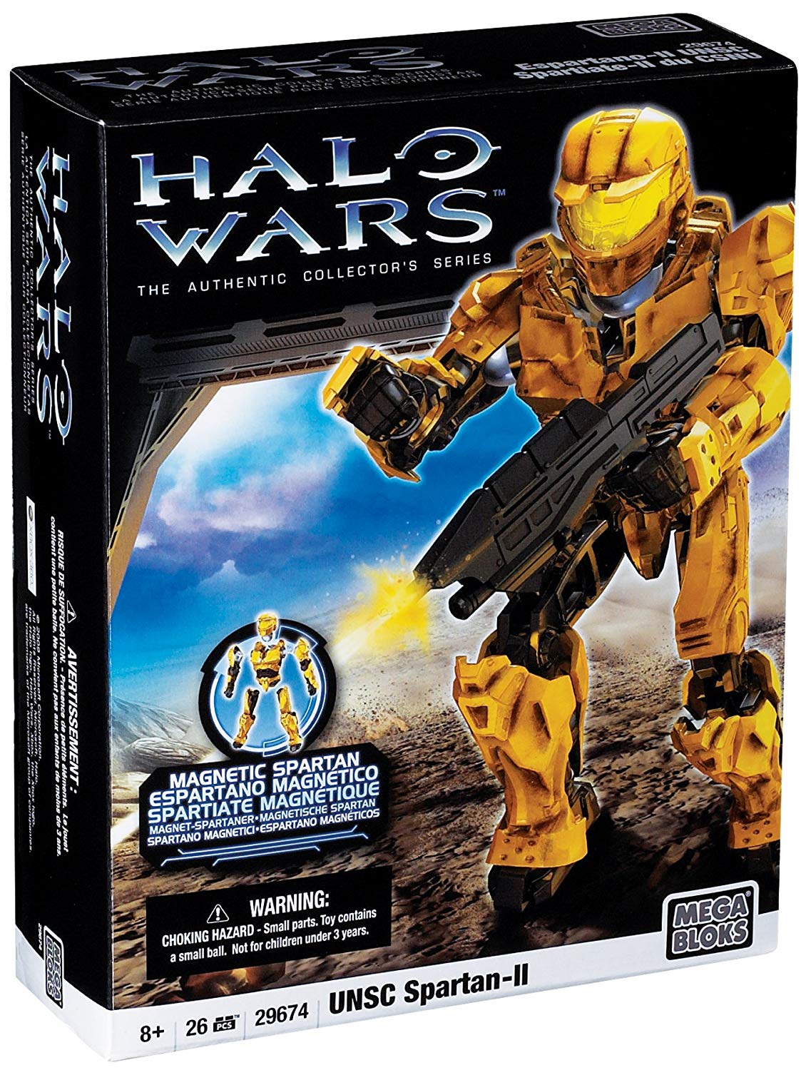 Mega Bloks – Halo Wars 29674 Large Figure UNSC Spartan II Yellow (Yellow)