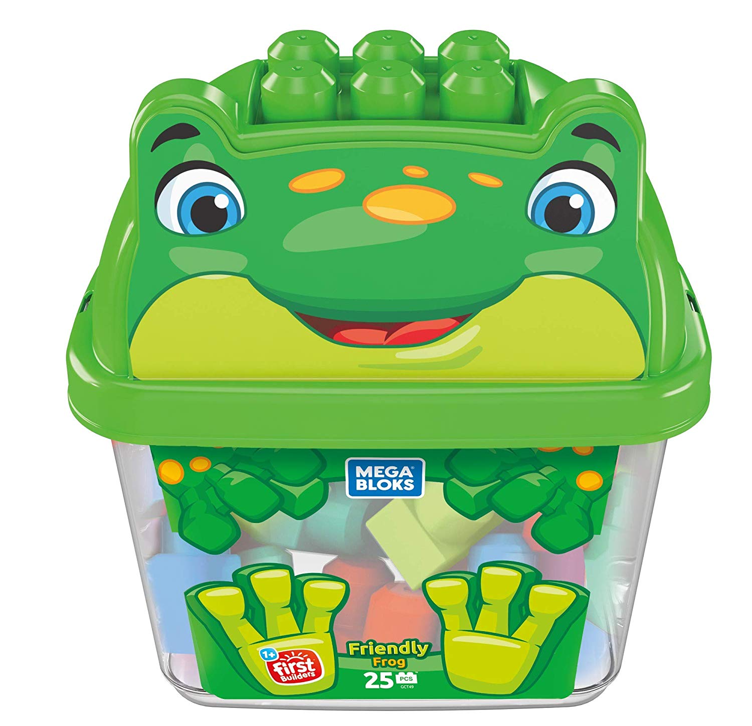 Mega Bloks Mattel Frog Building Block Box (25 Pieces)