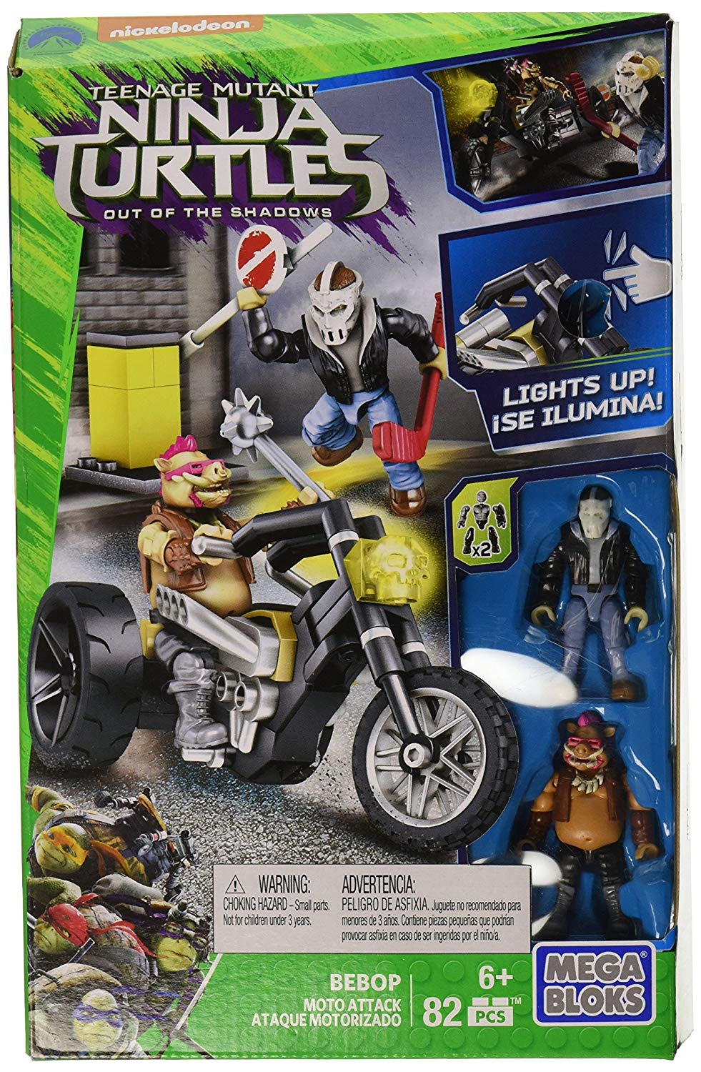 Mega Bloks Teenange Mutant Ninja Turtles Bebop: Out of the Shadows Moto Att