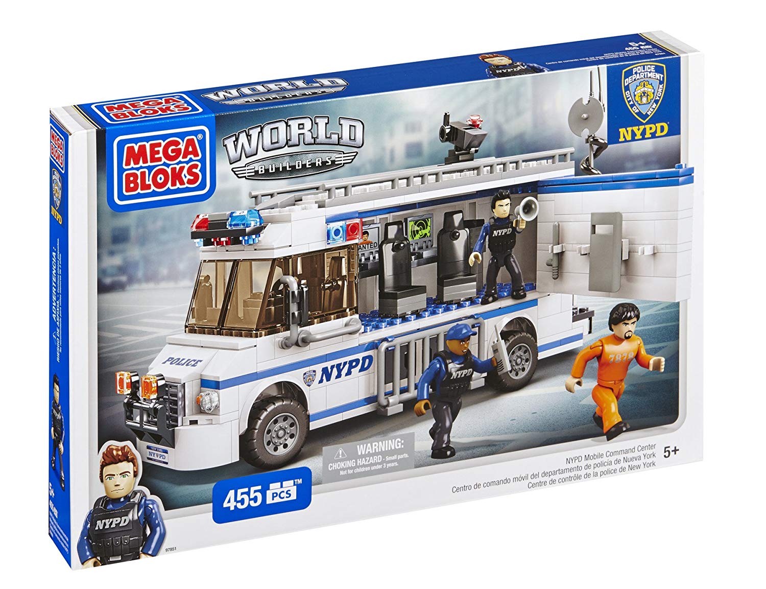 Mega Bloks World Builders Nypd Mobile Comm Center