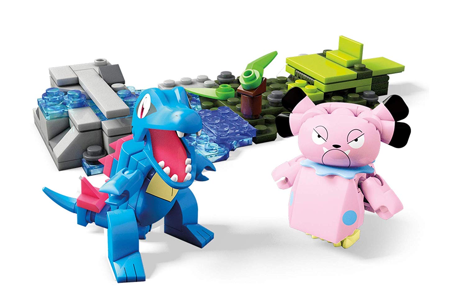 Mattel Mega Construx Pokemon Totodile Vs. Snubbull Dom Building Set