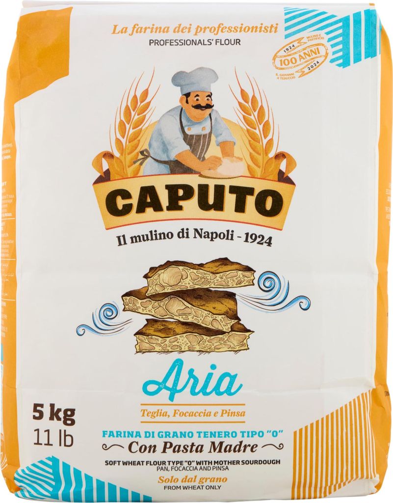 "Flour "0" With Air Dough Kg.5 Caputo (Caputo Aria Con Pasta Madre)" 5000g