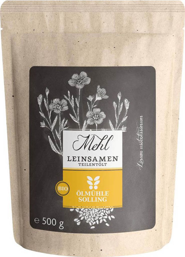 Ölmühle Solling Flour - partially defatted linseed Naturland 500g