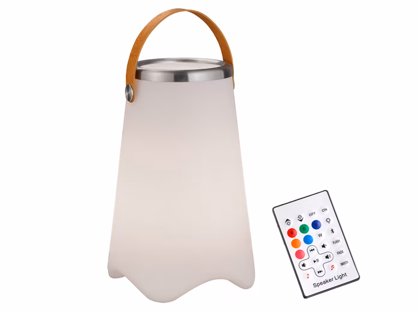 myWishLight Rechargeable LED Table Lamp with RGB Lighting, Bluetooth Speaker & Wine Cooler Party Light, Height 38cm