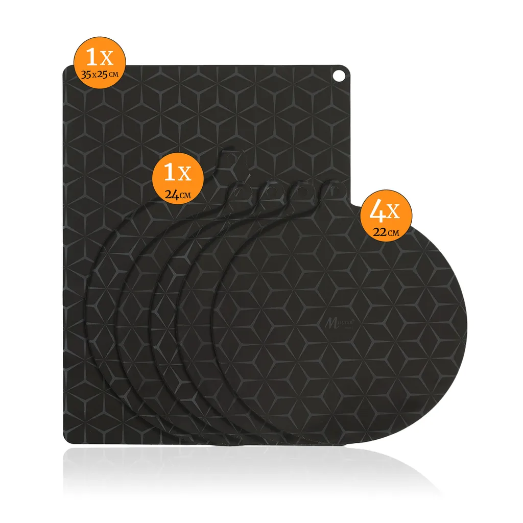 Meisterhome® Induction Protection Mat – Hob Cover – Induction Hob Cover – Heat Protection Mat – Induction Mat for All Sizes – Silicone Mat – Induction Protection Mat, Model: Set 3