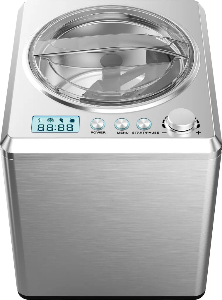 Melissa 16310193 - Ice Cream Maker 2L - 180W - Brushed Stainless Steel