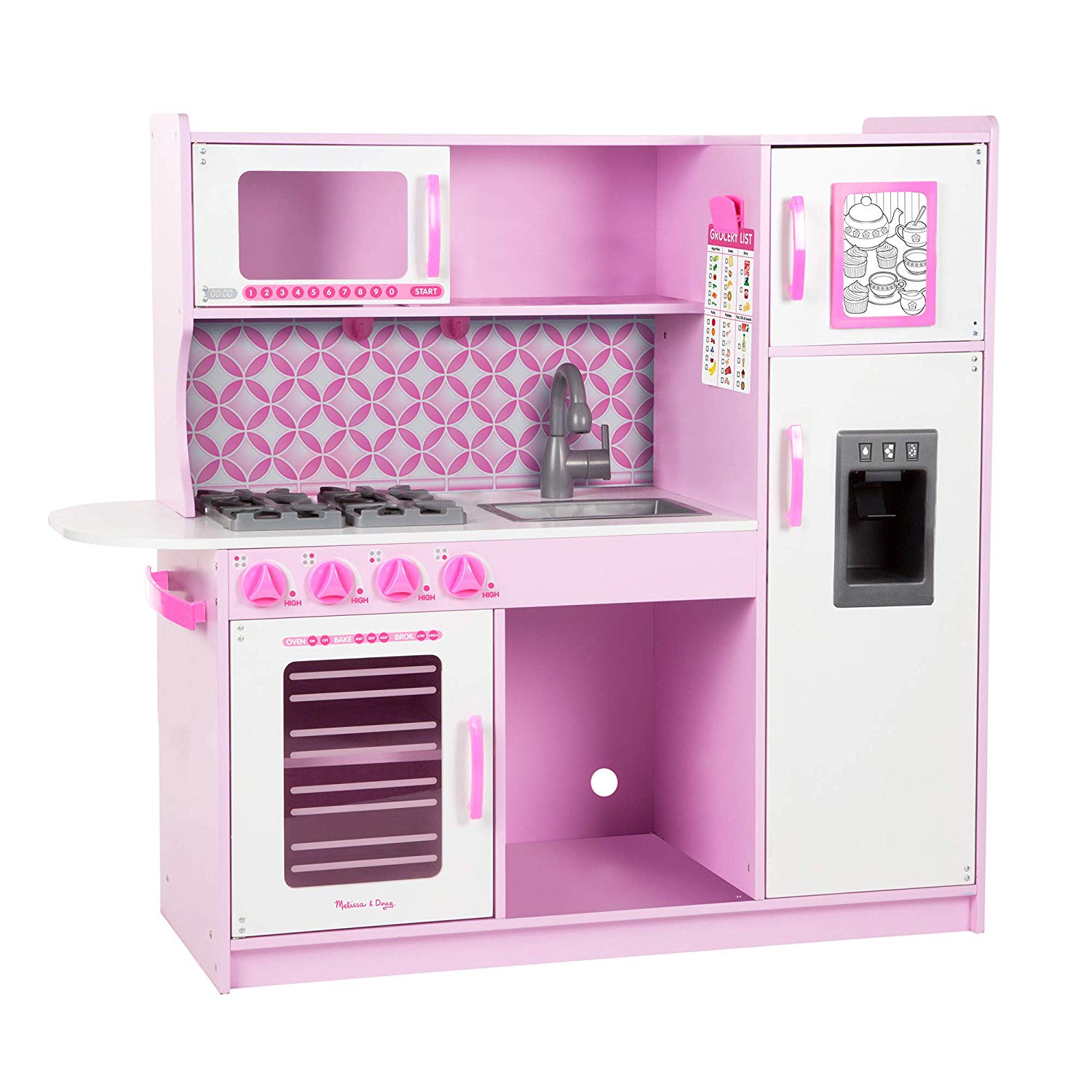 Melissa & Doug 14002 Play Chef Kitchen Cherry Blossom, Pink/White