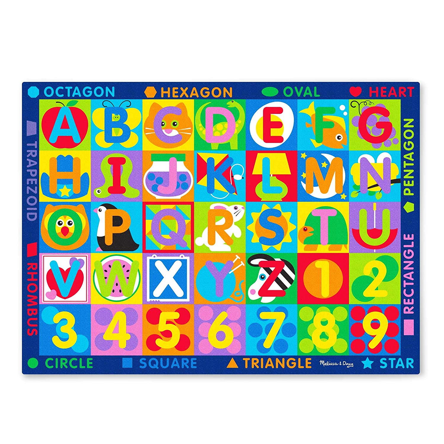 Melissa & Doug 15193 Trucks, Trains & Vehicles-Rugs, Multicoloured