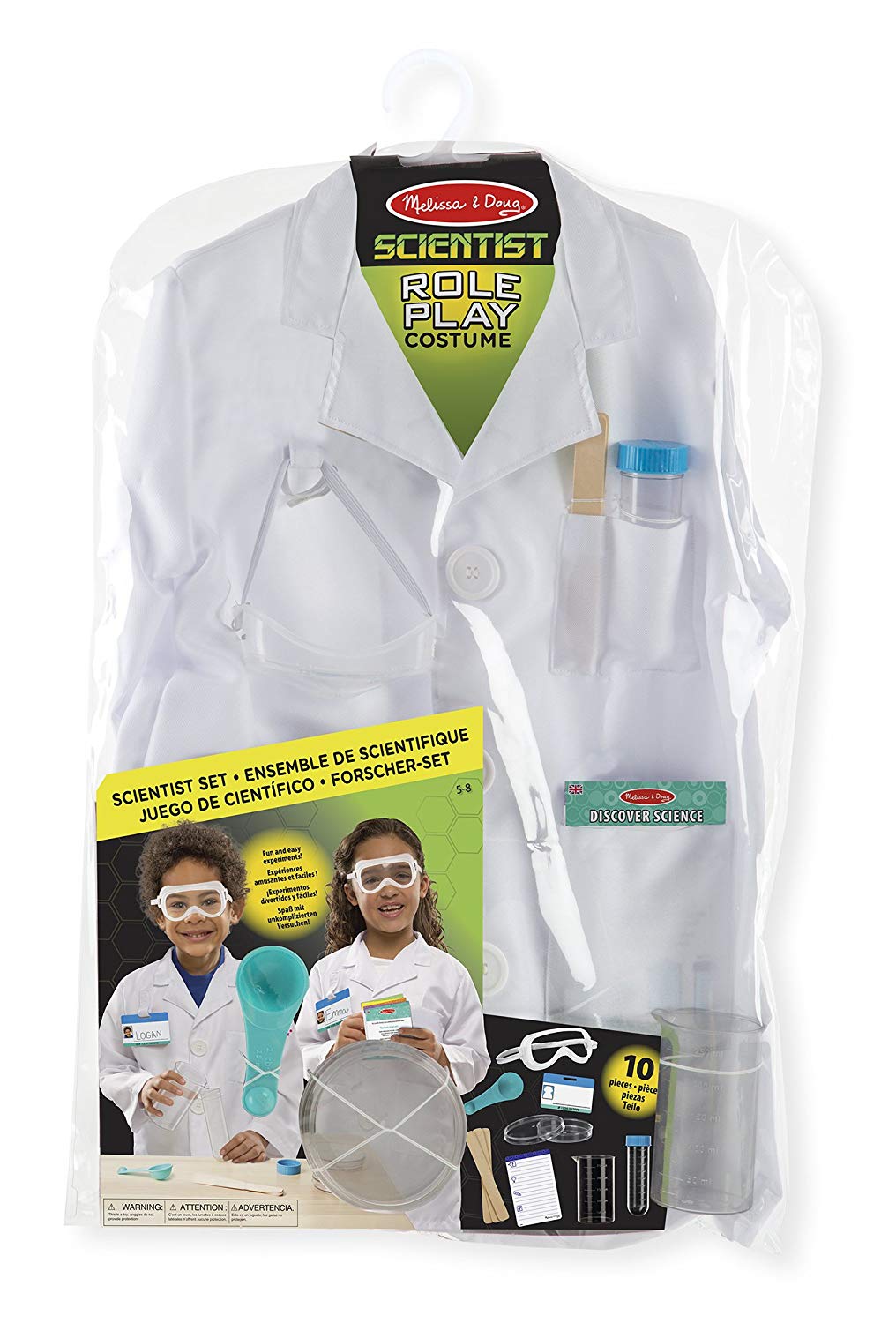 Melissa & Doug 18536 Researcher Role Play Costume Set, One Size