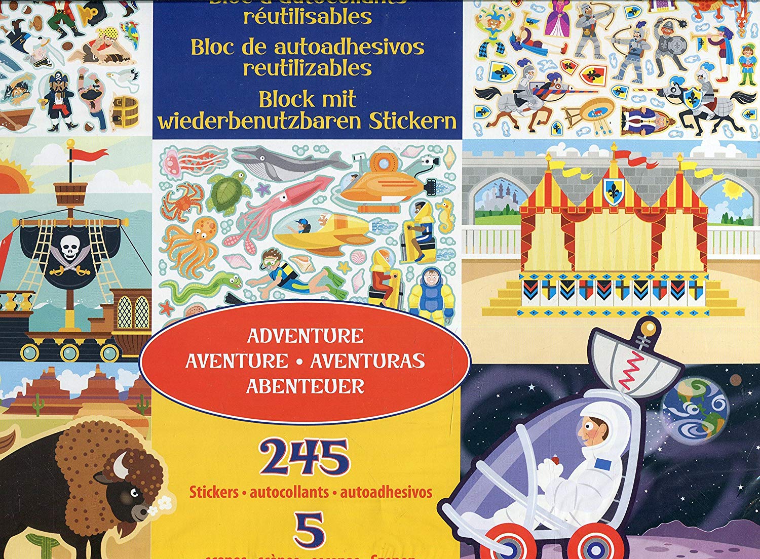 Melissa & Doug 19115 Adventure, 245 Block Set of Reusable Stickers Plus Sti