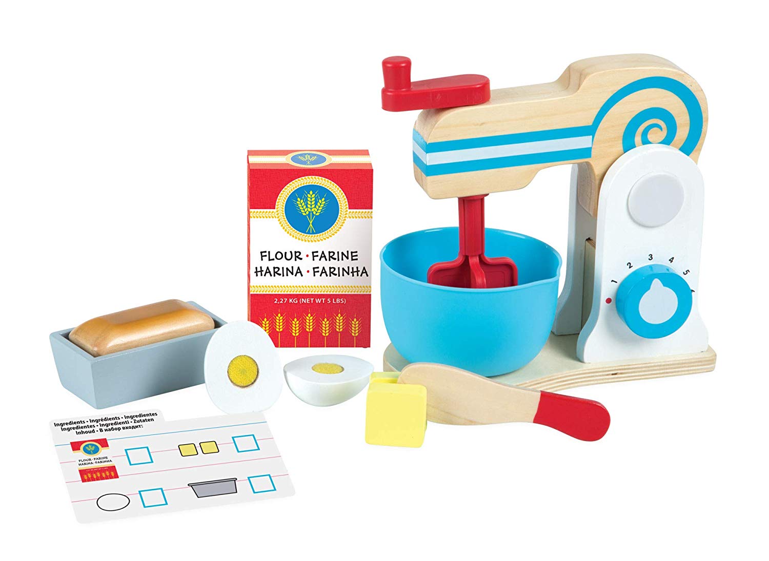 Melissa & Doug 19840 Mixer Set Wooden Cake Batter