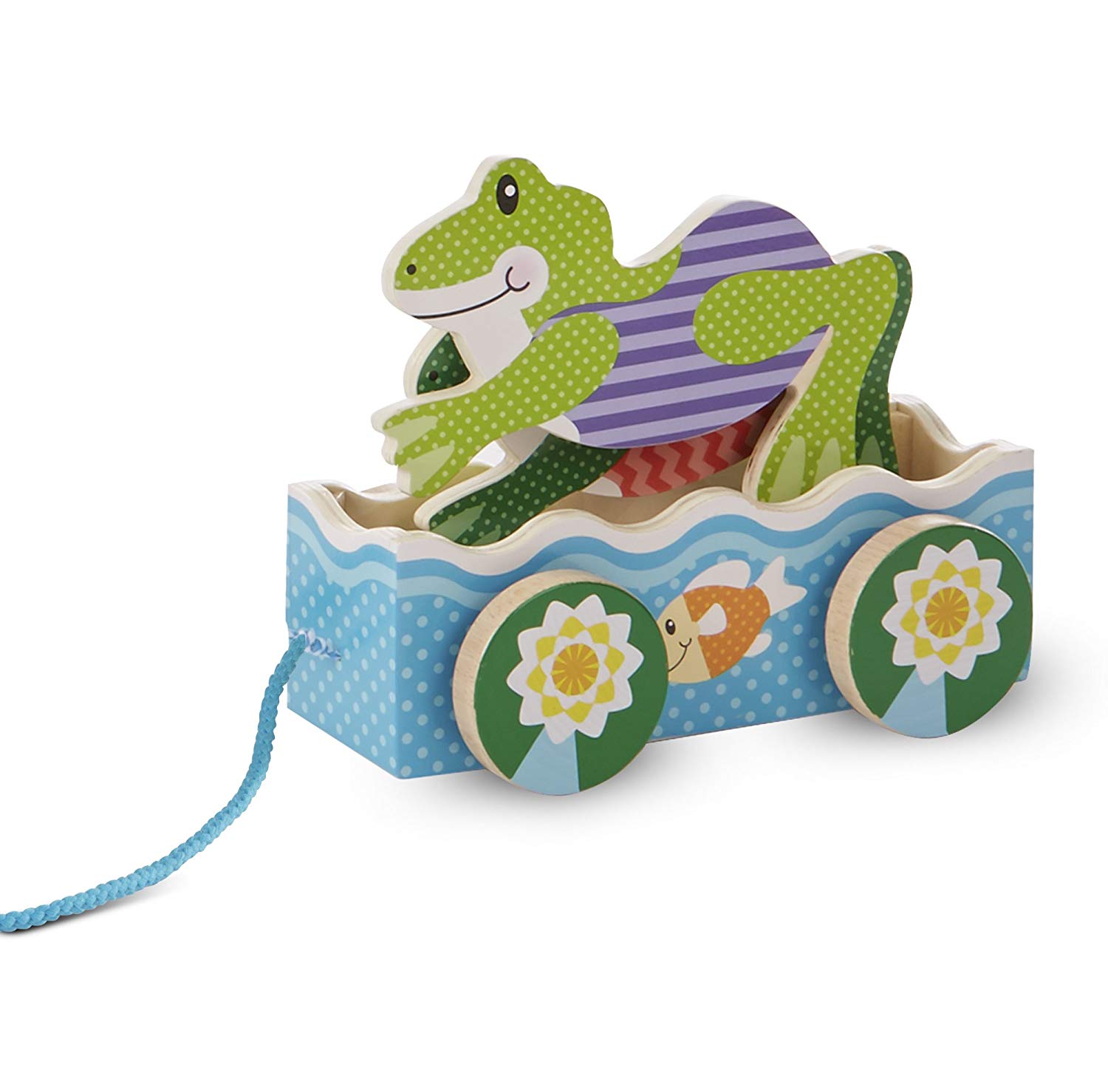 Melissa & Doug First Play Friendly Frogs Wooden Pull Toy