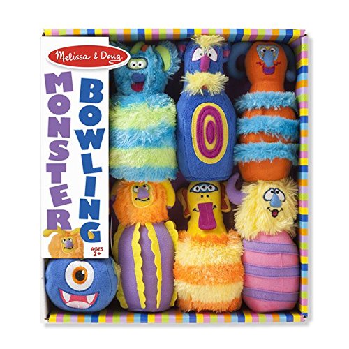 Melissa & Doug Monster Plush Bowling Bowling Game with 6 + Carry Bag (12210
