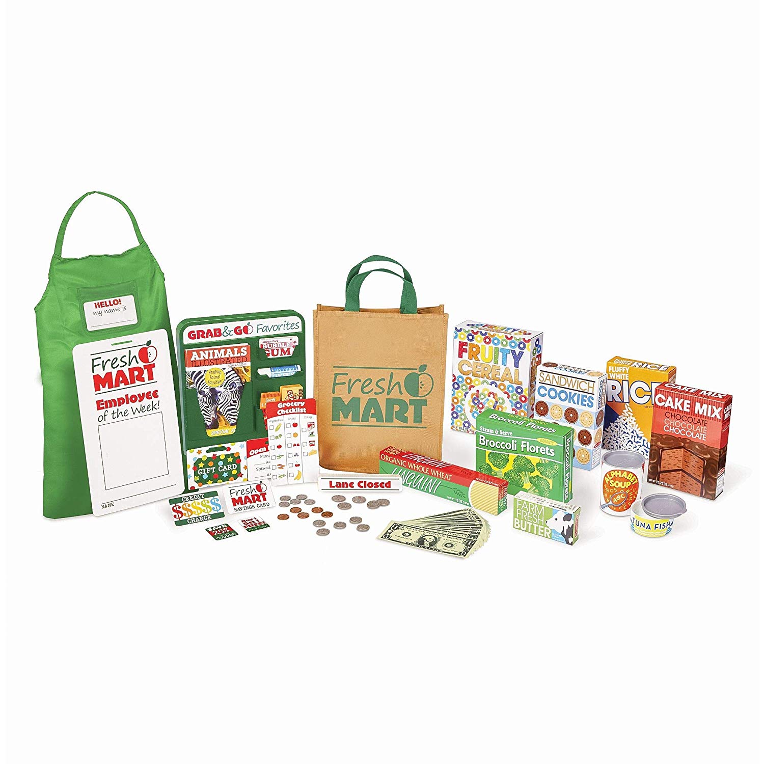 Melissa & Doug Play 15183 Food And Role (84 Pcs) Fresh Mart Grocery Store C