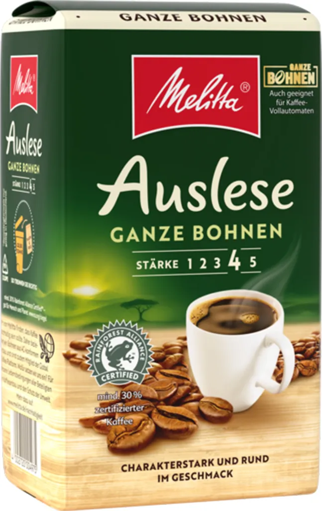 MELITTA Selection Whole Beans for Filter Coffee 500g strong with a well-rounded aroma 500g
