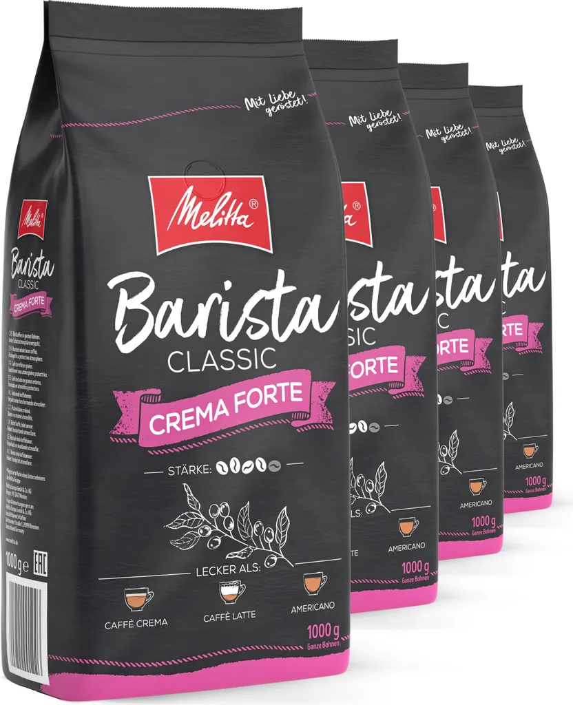 Melitta Barista Classic Crema Forte, coffee beans, for fully automatic machines, in a set