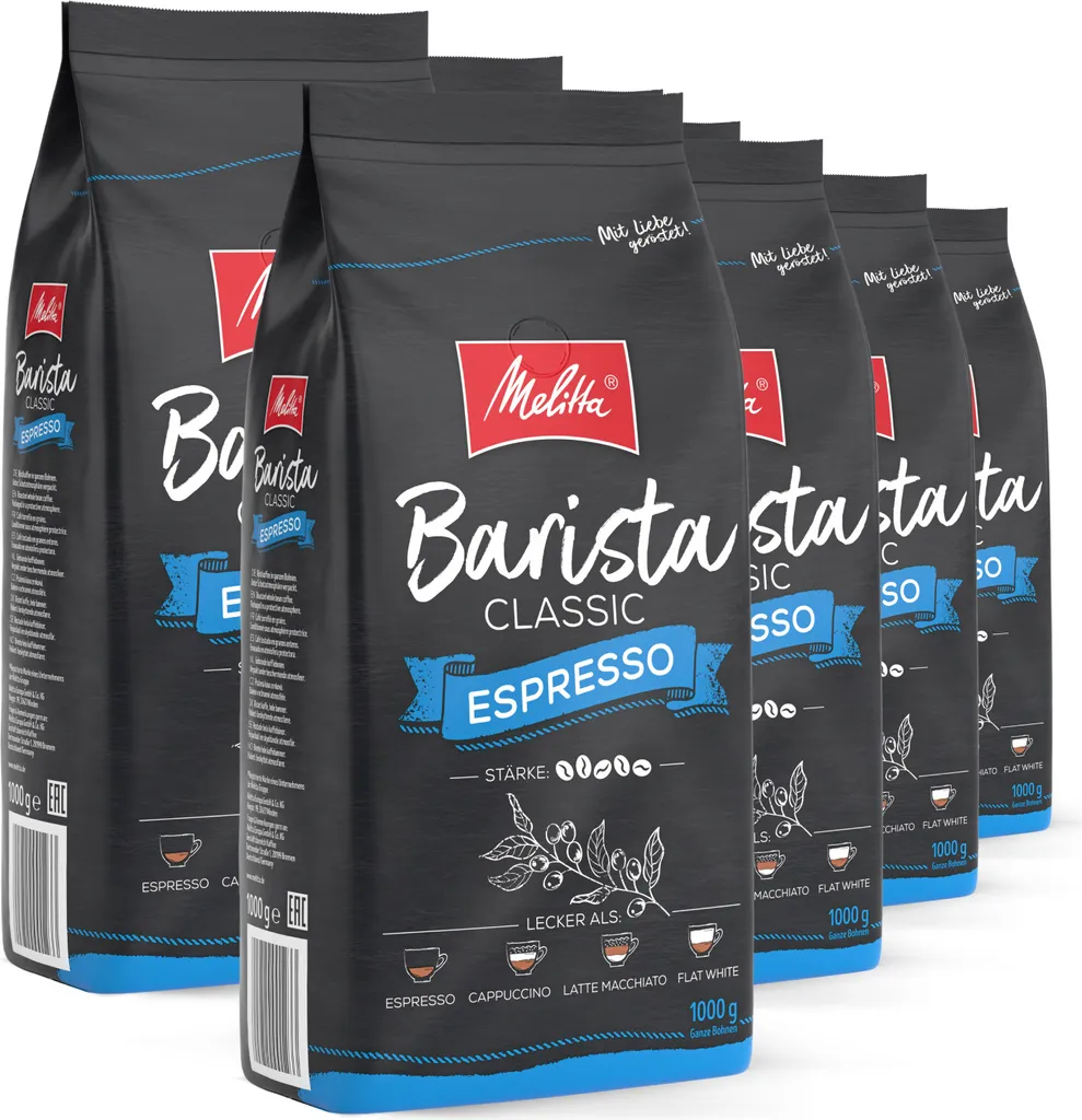 Melitta Barista Classic Espresso, coffee beans, for fully automatic coffee machines, in a set