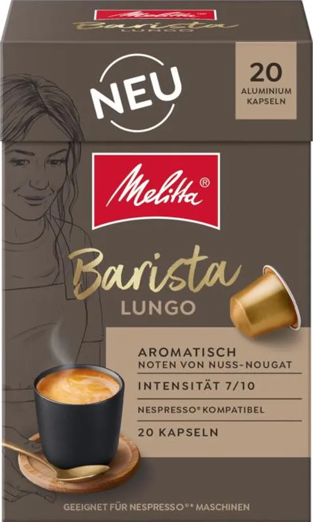 Melitta Barista Lungo 20 Capsules Aluminum 1 Pack 30g